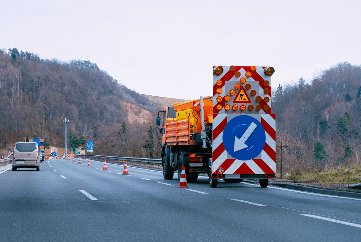 Construction zone warning